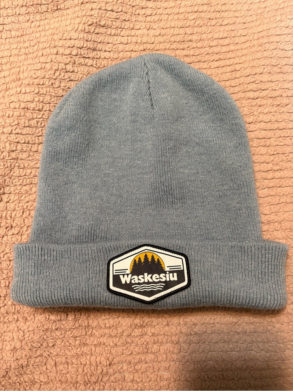Unisex Light Blue Knit Waskesiu Toque